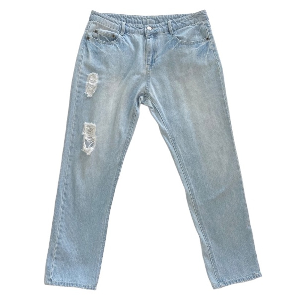Ikka Straight Cut Distressed Jeans